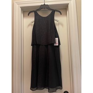 Halston Size 10 Black with Silver Cocktail Dress new with tags